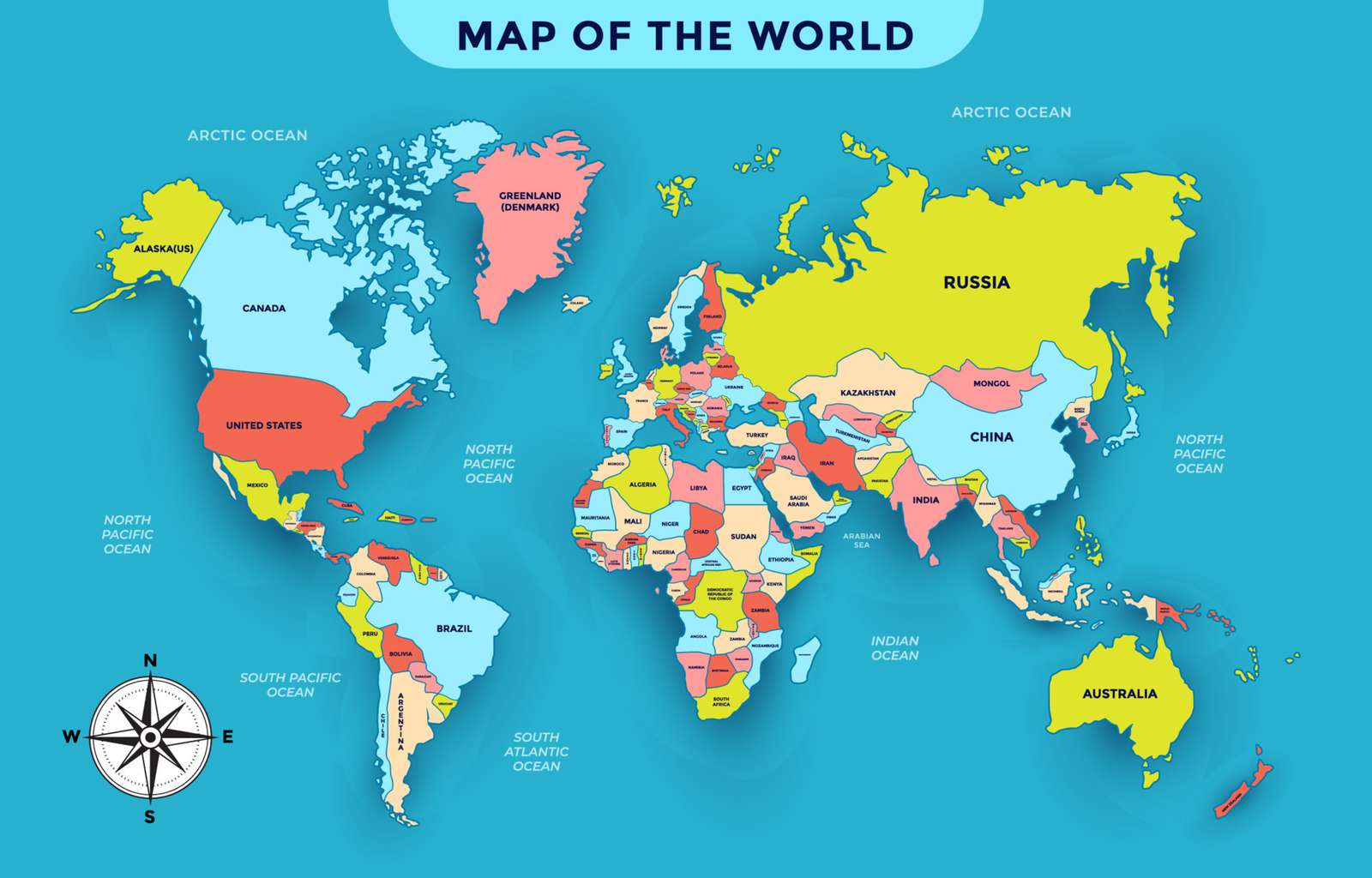 World Map online puzzle
