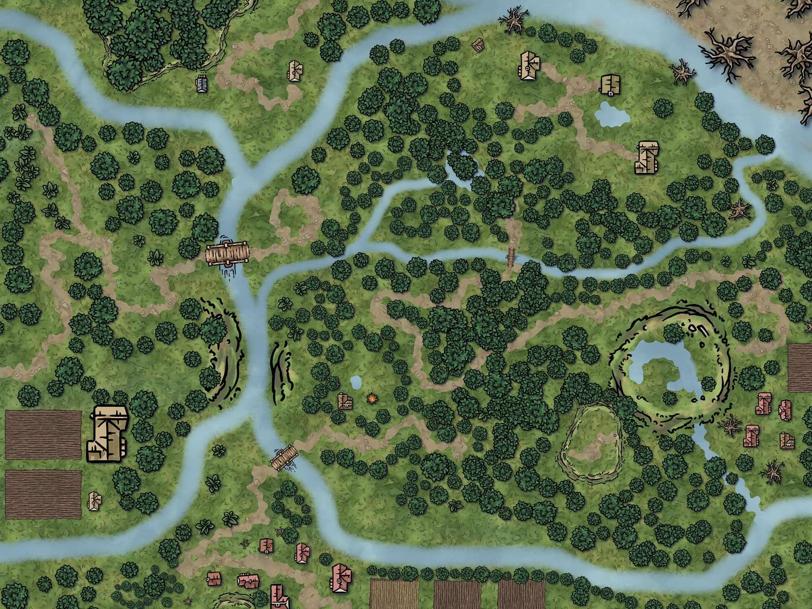 o mapa da floresta puzzle online a partir de fotografia