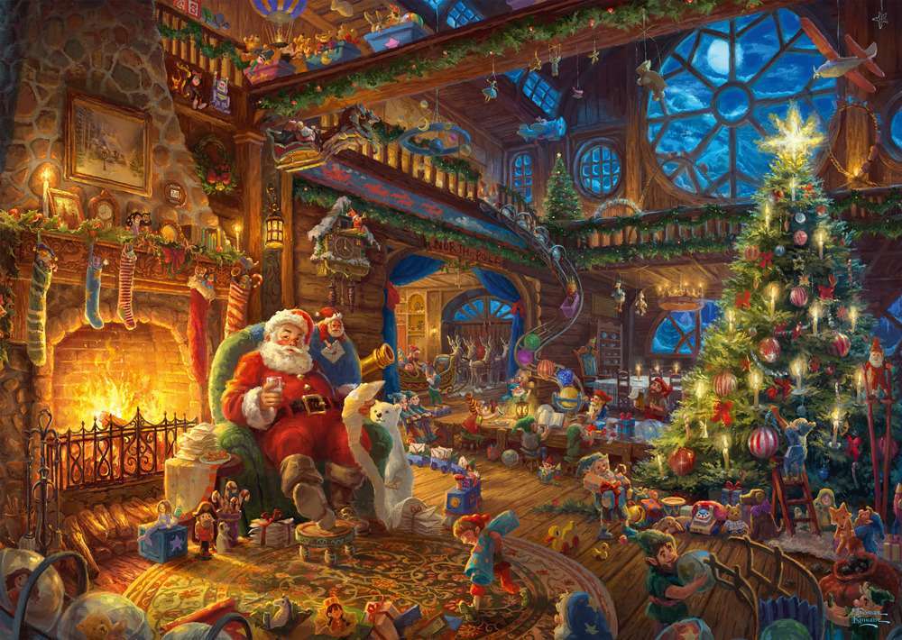 Père Noël et cadeaux puzzle en ligne