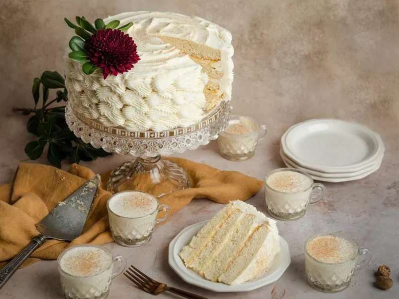 Eggnog Spice Cake, Southern puzzle online from photo