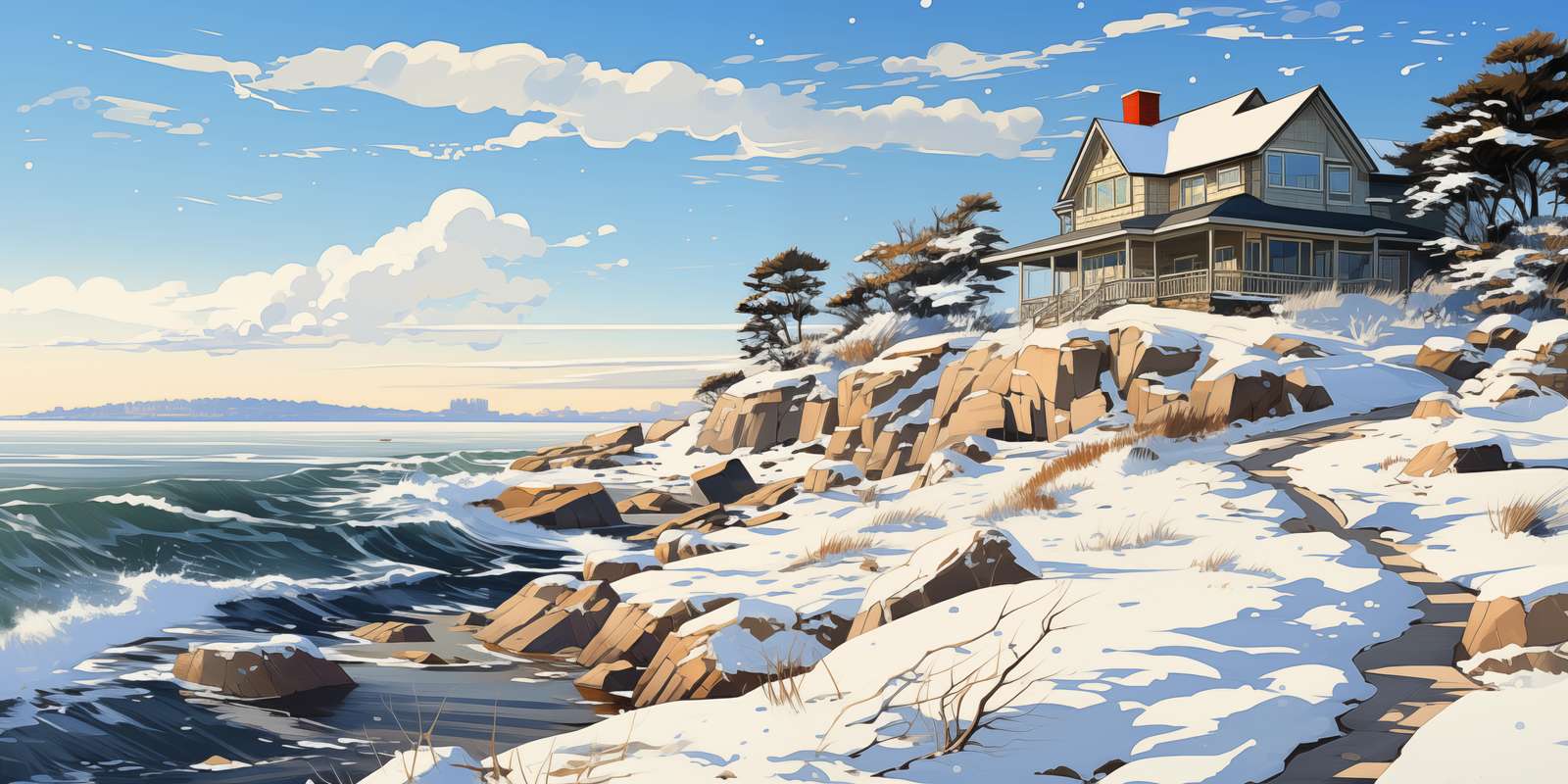 Zimní domov online puzzle