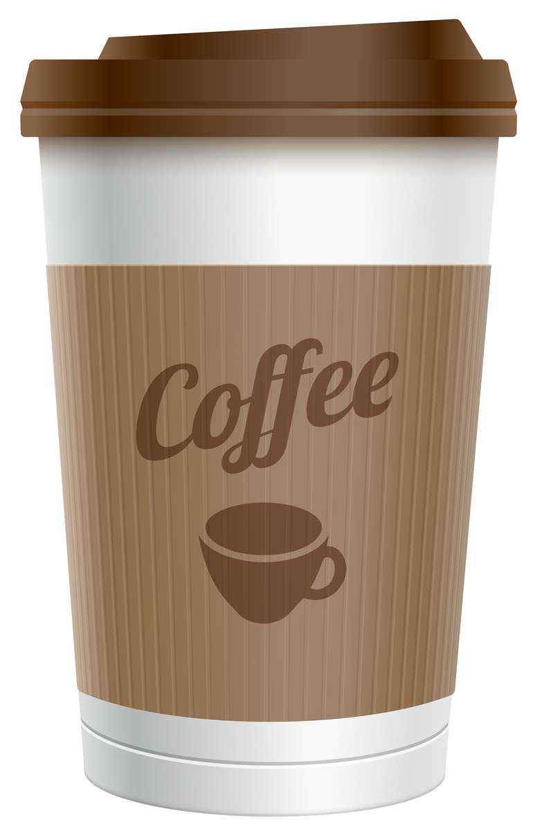 tecknad kopp kaffe pussel online från foto