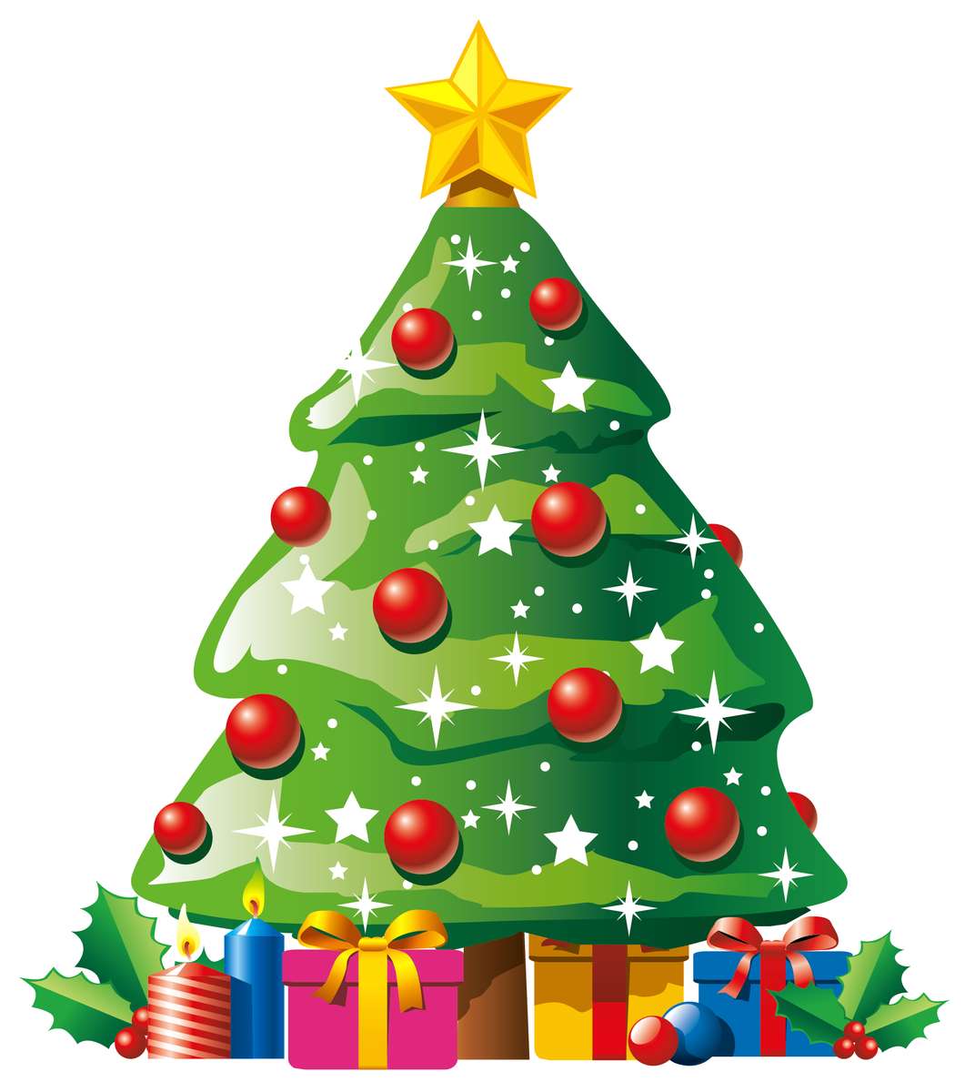 Christmas Tree puzzle online from photo