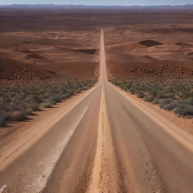 Eenzame woestijnweg puzzel online van foto