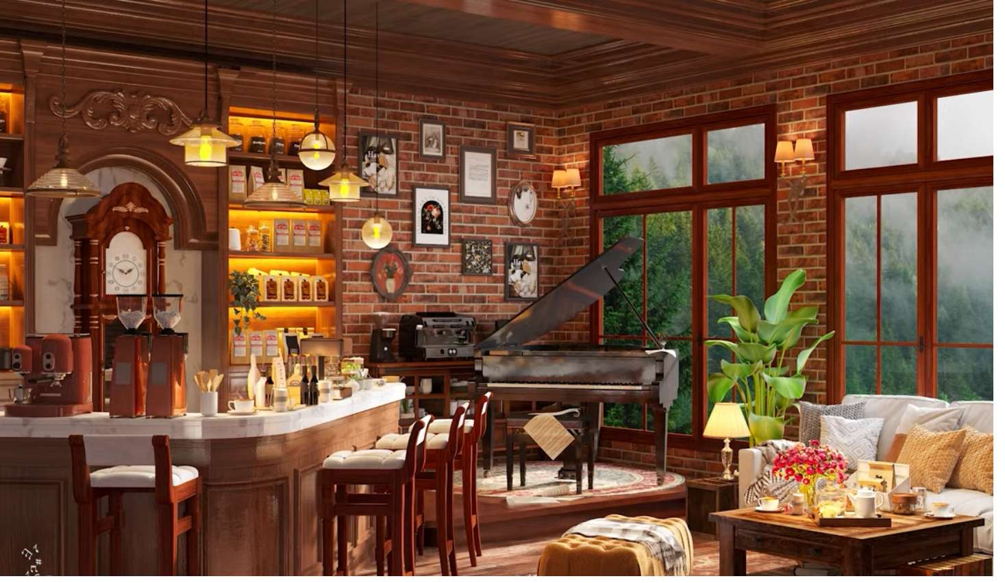 Kavárna na venkově puzzle online z fotografie