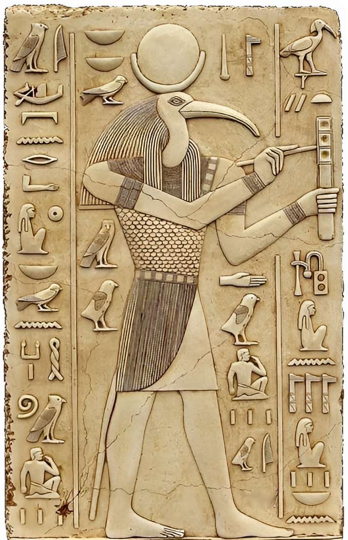 Toth, αιγυπτιακά: Ḏḥwtj παζλ online από φωτογραφία