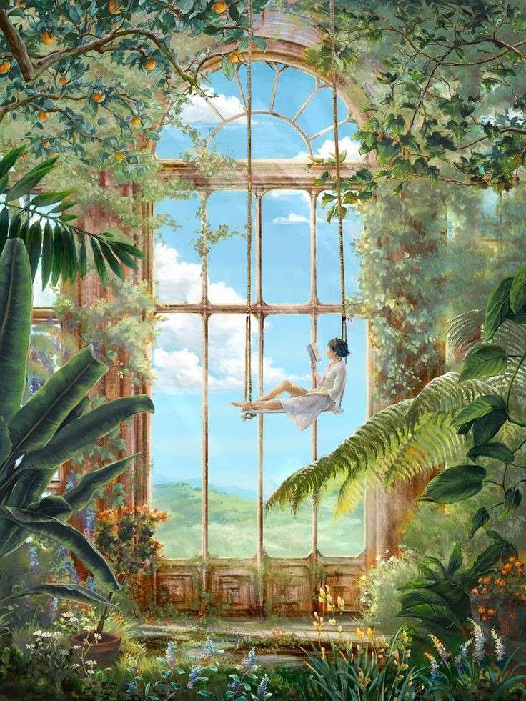 The hanging garden puzzle online from photo