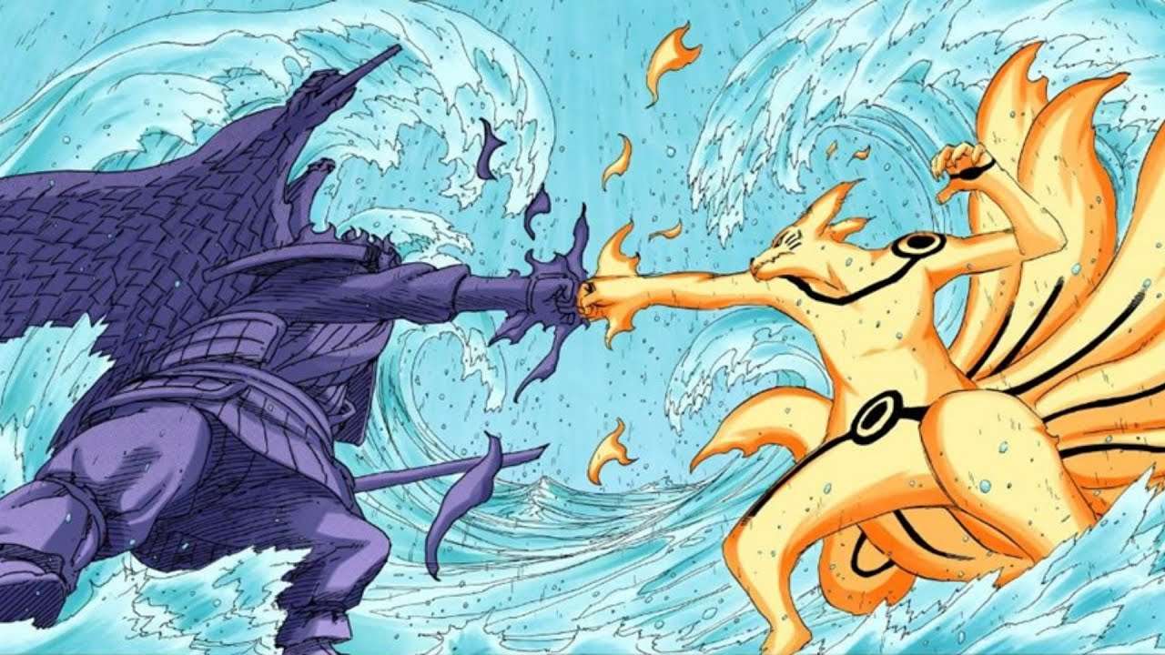 Naruto VS Sasuke à la manière du Japon ancien puzzle en ligne à partir d'une photo