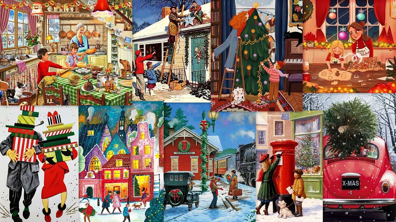 Pre-Christmas time puzzle online from photo