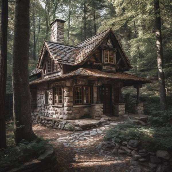 Hut in het bos online puzzel