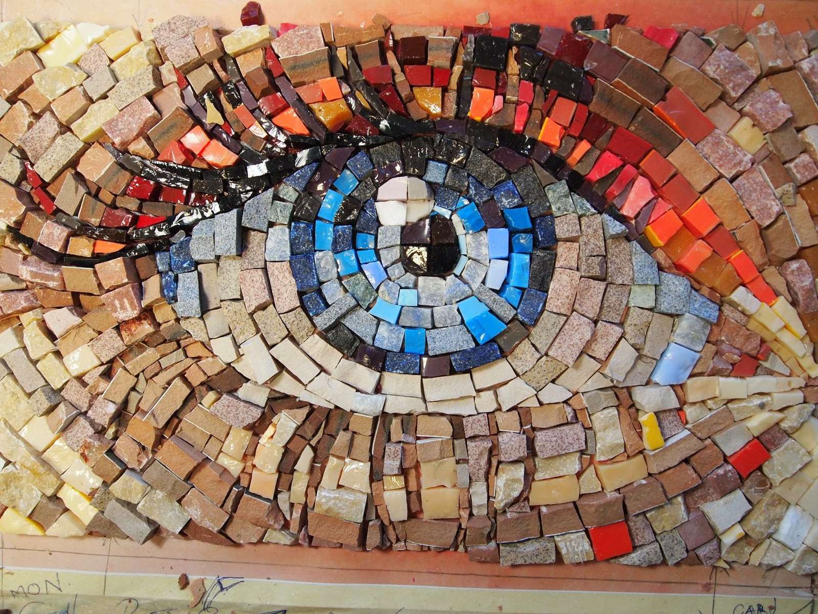 Mozaic de ochi puzzle online