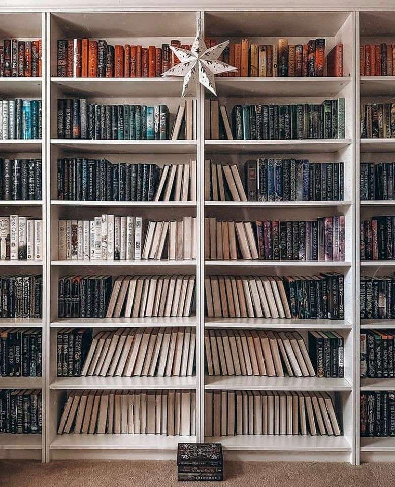 Karácsonyfa könyvespolc online puzzle