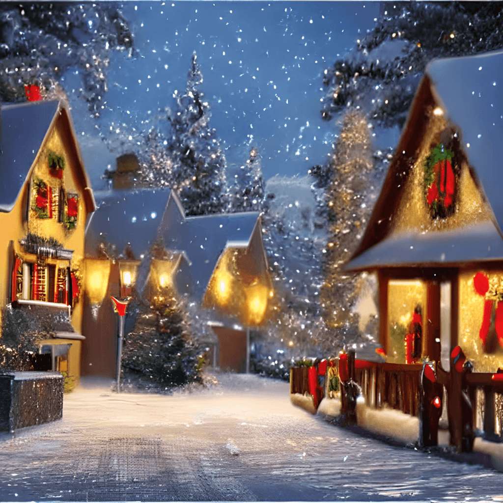 Christmas atmosphere. Happy Christmas online puzzle