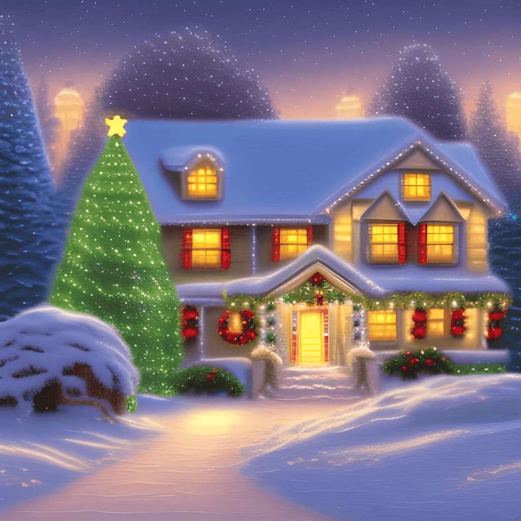 Ambiente navideño. Feliz Navidad puzzle online a partir de foto