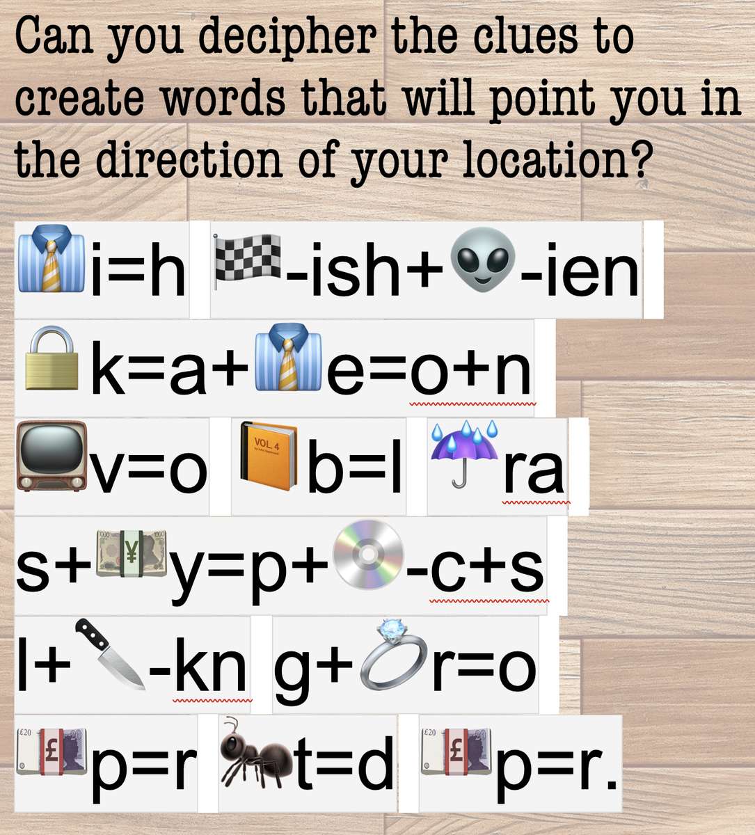 Final clue destination puzzle online from photo