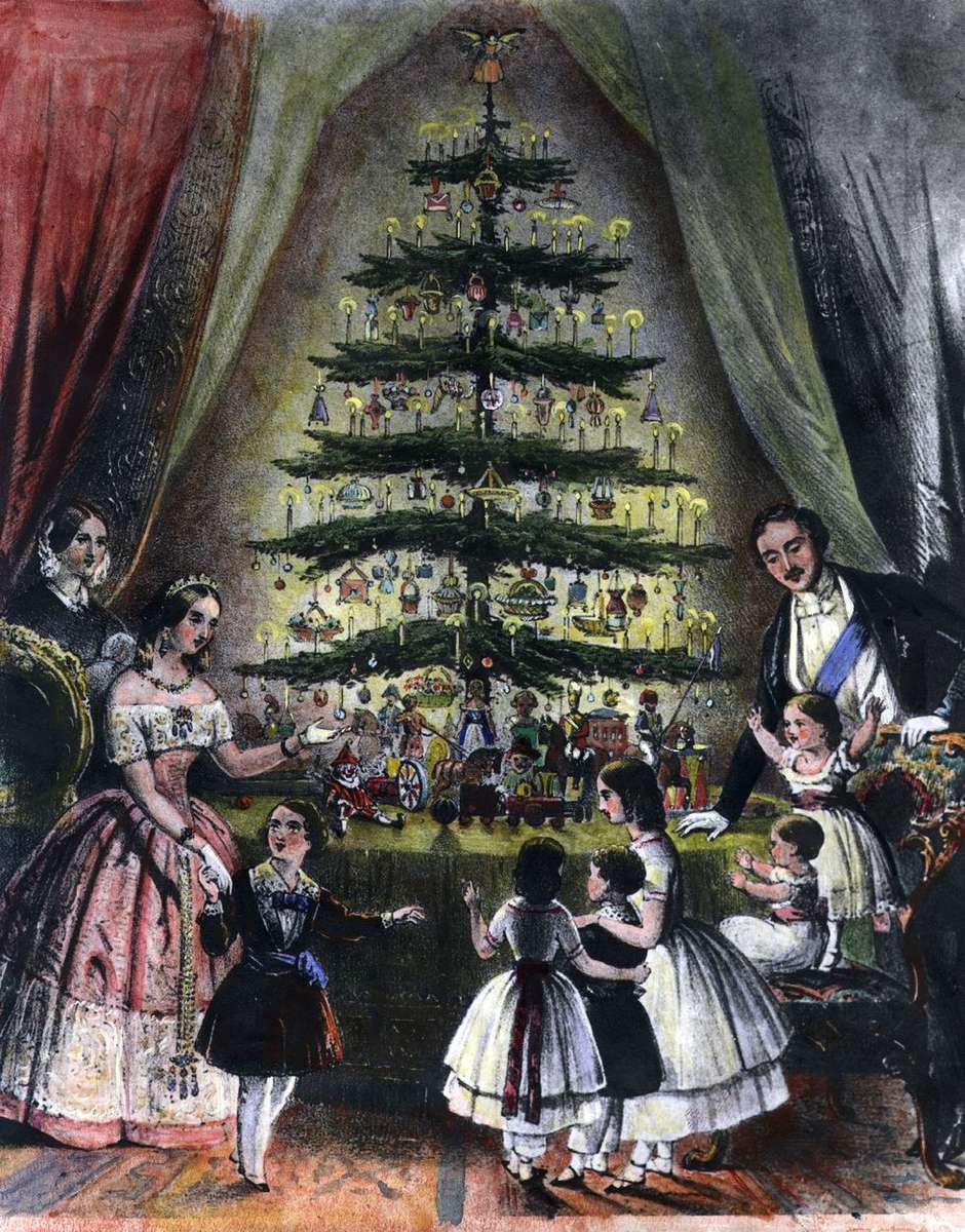 Victoria und Albert feiern ein deutsches Weihnachtsfest Online-Puzzle vom Foto