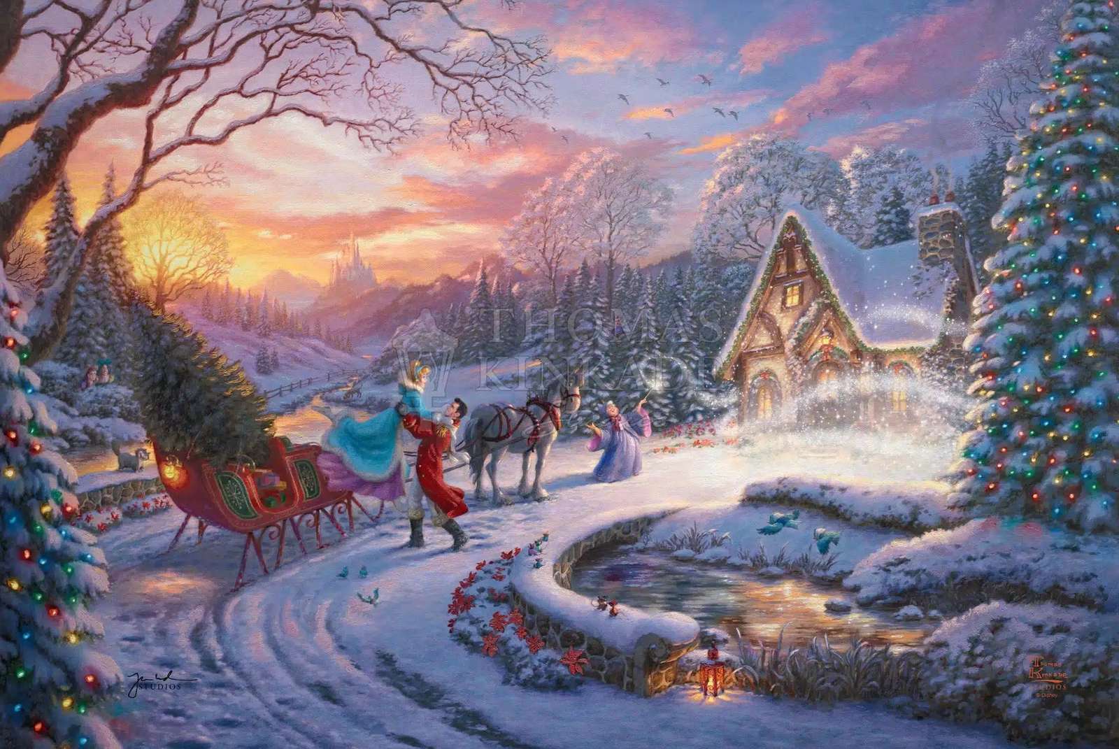 Atmosfera natalizia. Buon Natale puzzle online da foto