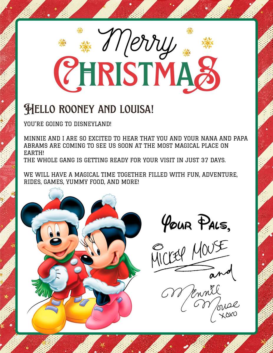Carta Surpresa de Natal puzzle online a partir de fotografia