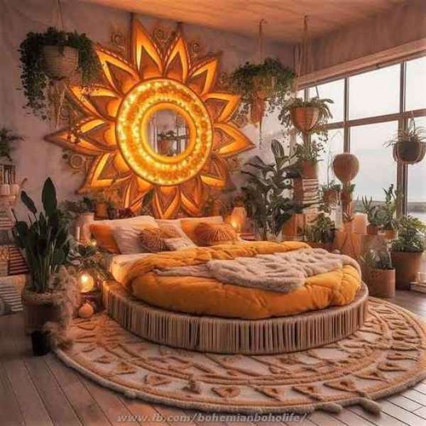 Bohemian lifestyle bedroom puzzle online from photo