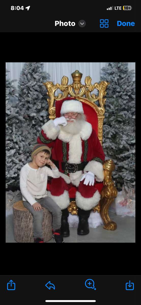 Дядо Коледа и Джио онлайн пъзел от снимка