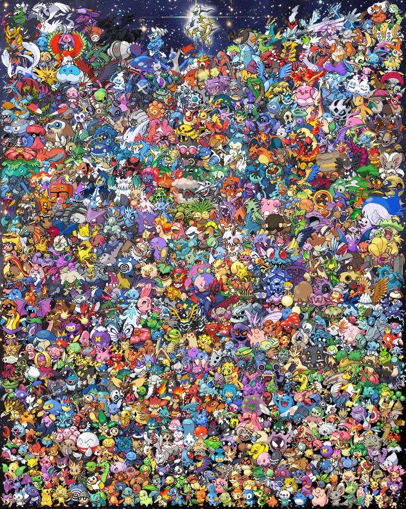 Pokémon pussel 1000 Pussel online
