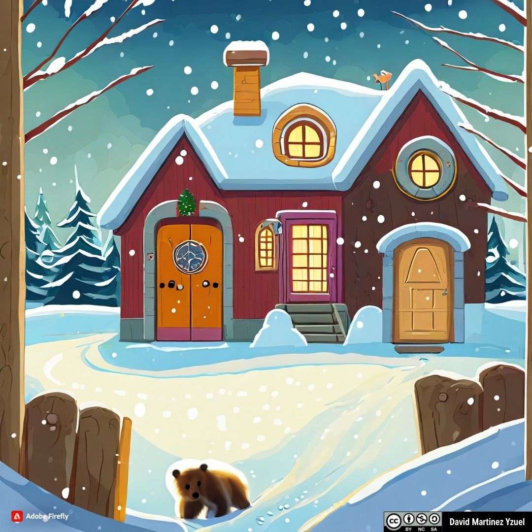 Maison de l'ours d'hiver puzzle en ligne à partir d'une photo