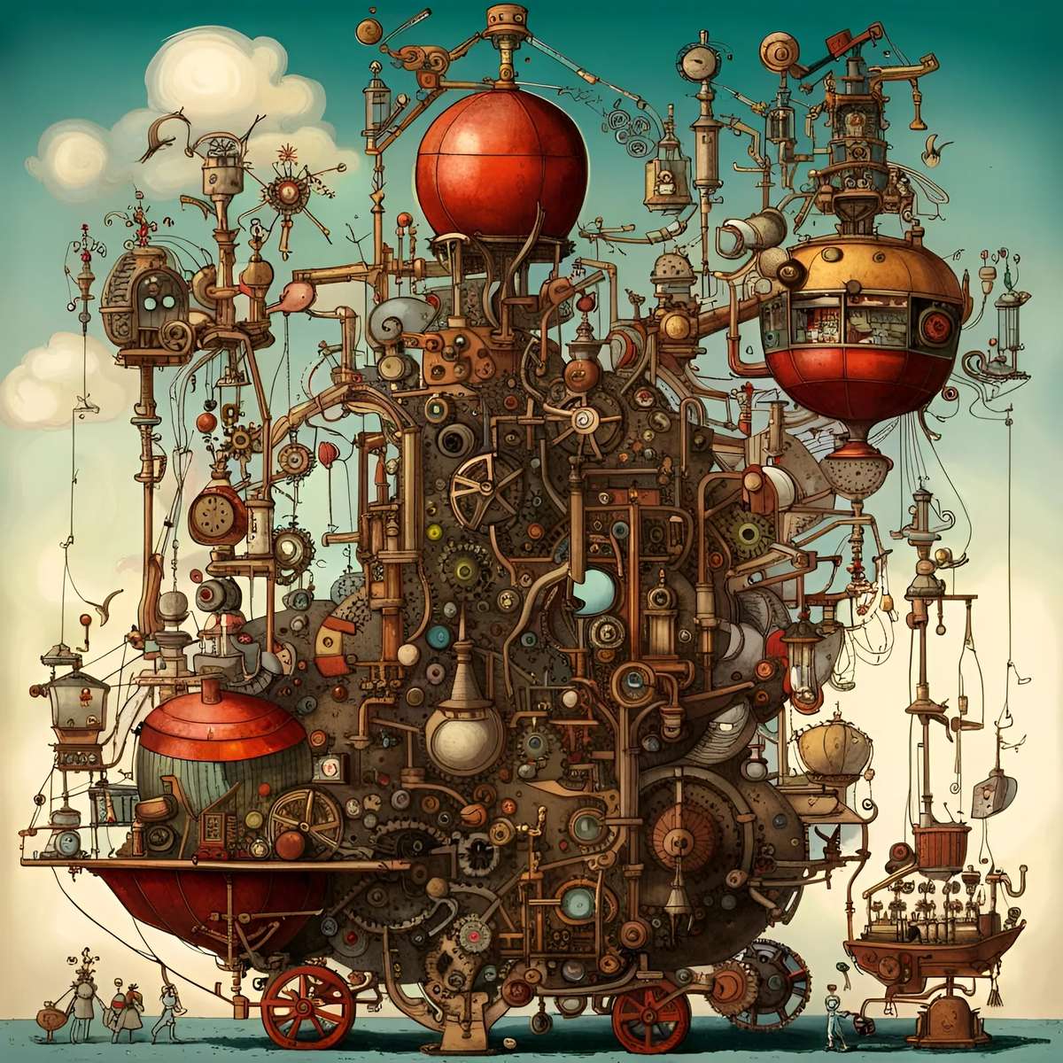 Whimsical Contraption puzzle online from photo