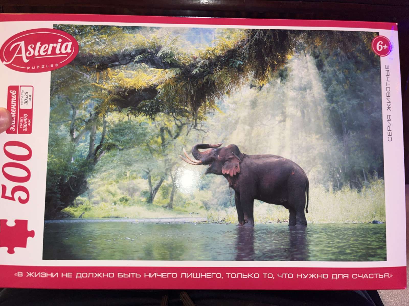 Éléphant puzzle en ligne à partir d'une photo