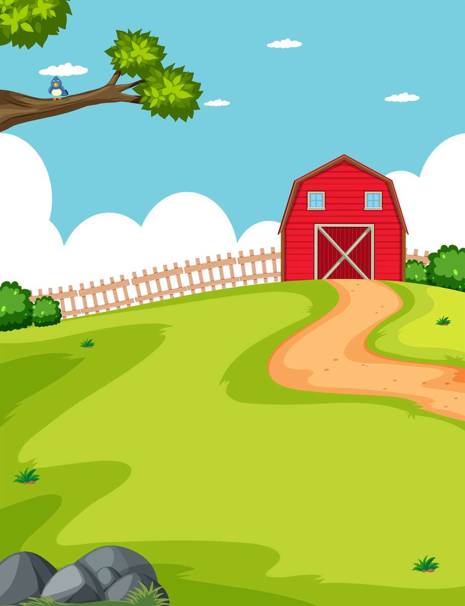 Farm background puzzle online from photo