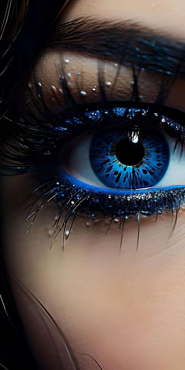 Olho azul puzzle online a partir de fotografia