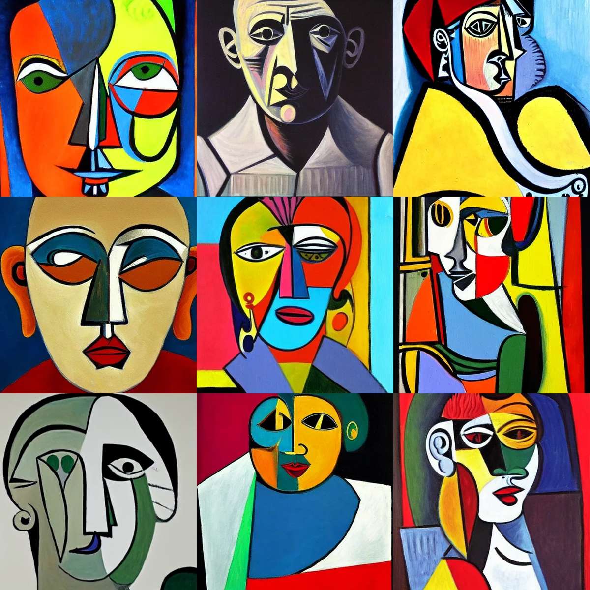 Picasso ve stylu Picassa puzzle online z fotografie