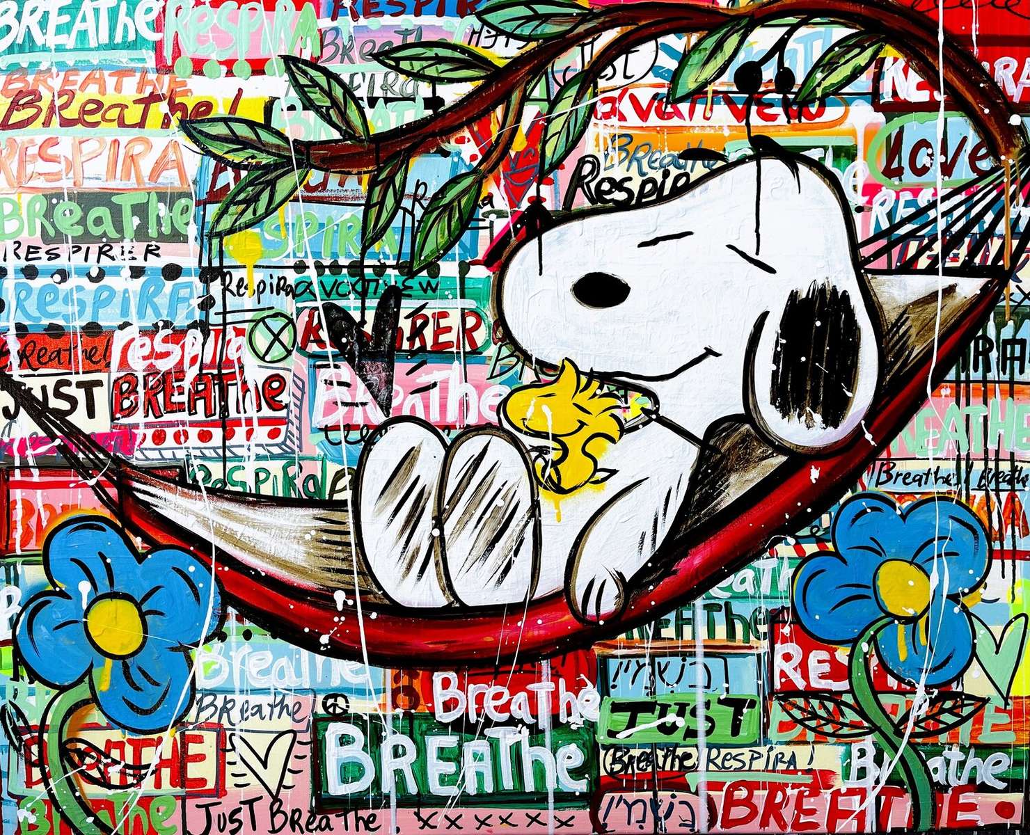 Snoopy: solo respira puzzle online a partir de foto