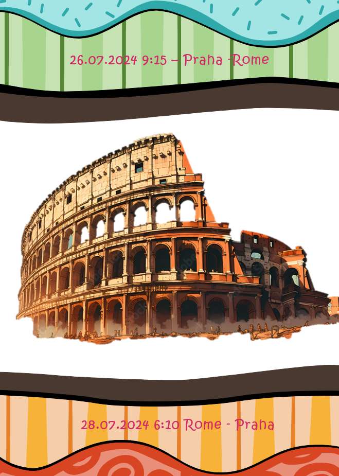 Билет до Рим онлайн пъзел от снимка