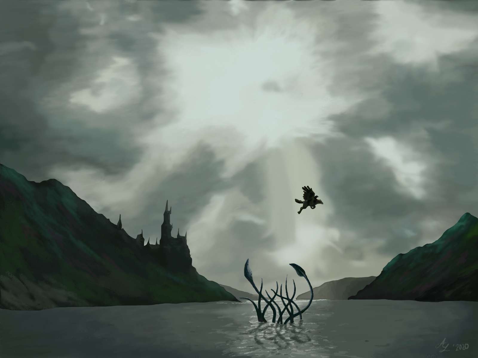 Хари Потър и гигантският калмар онлайн пъзел от снимка