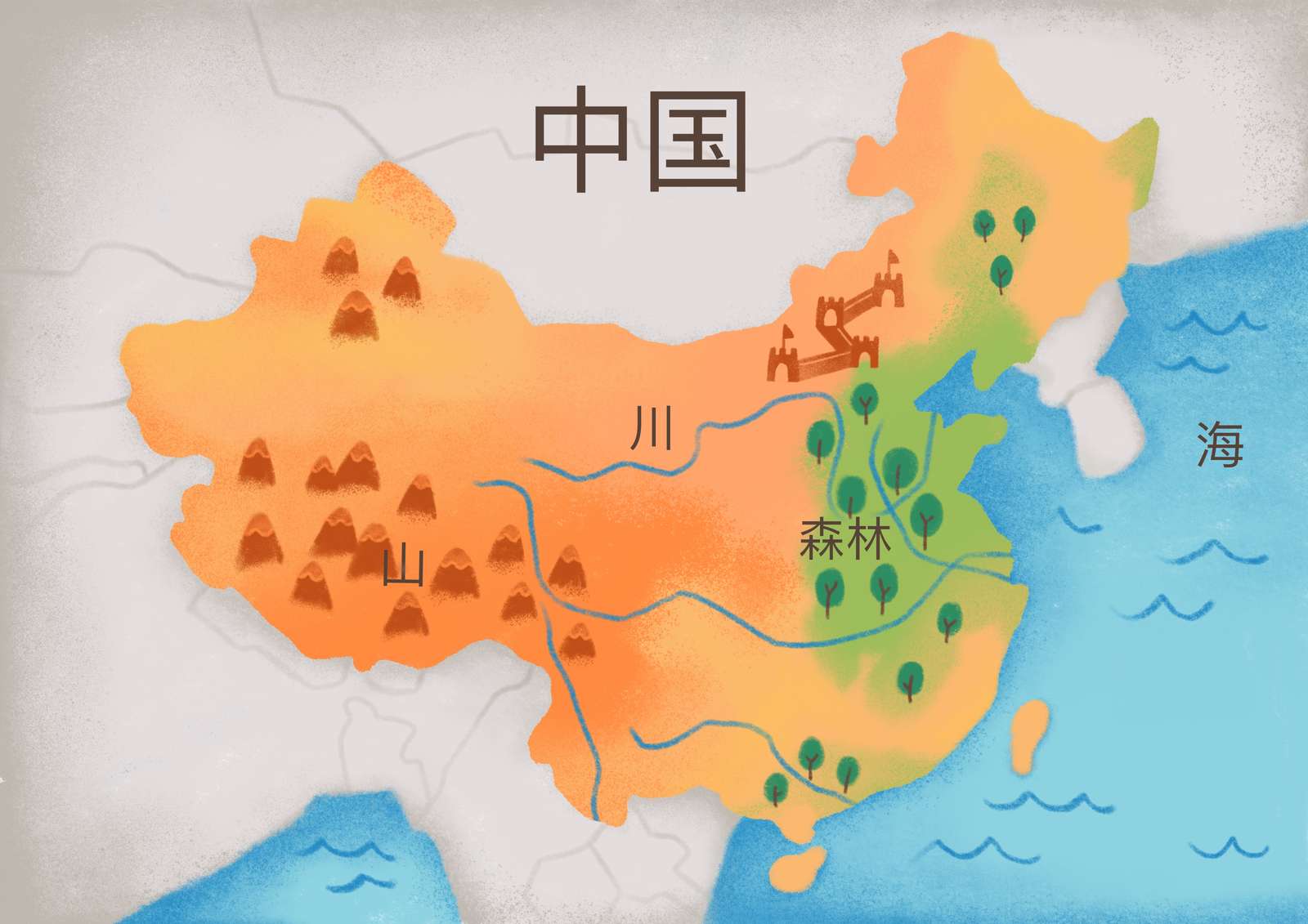 Карта Китаю онлайн пазл