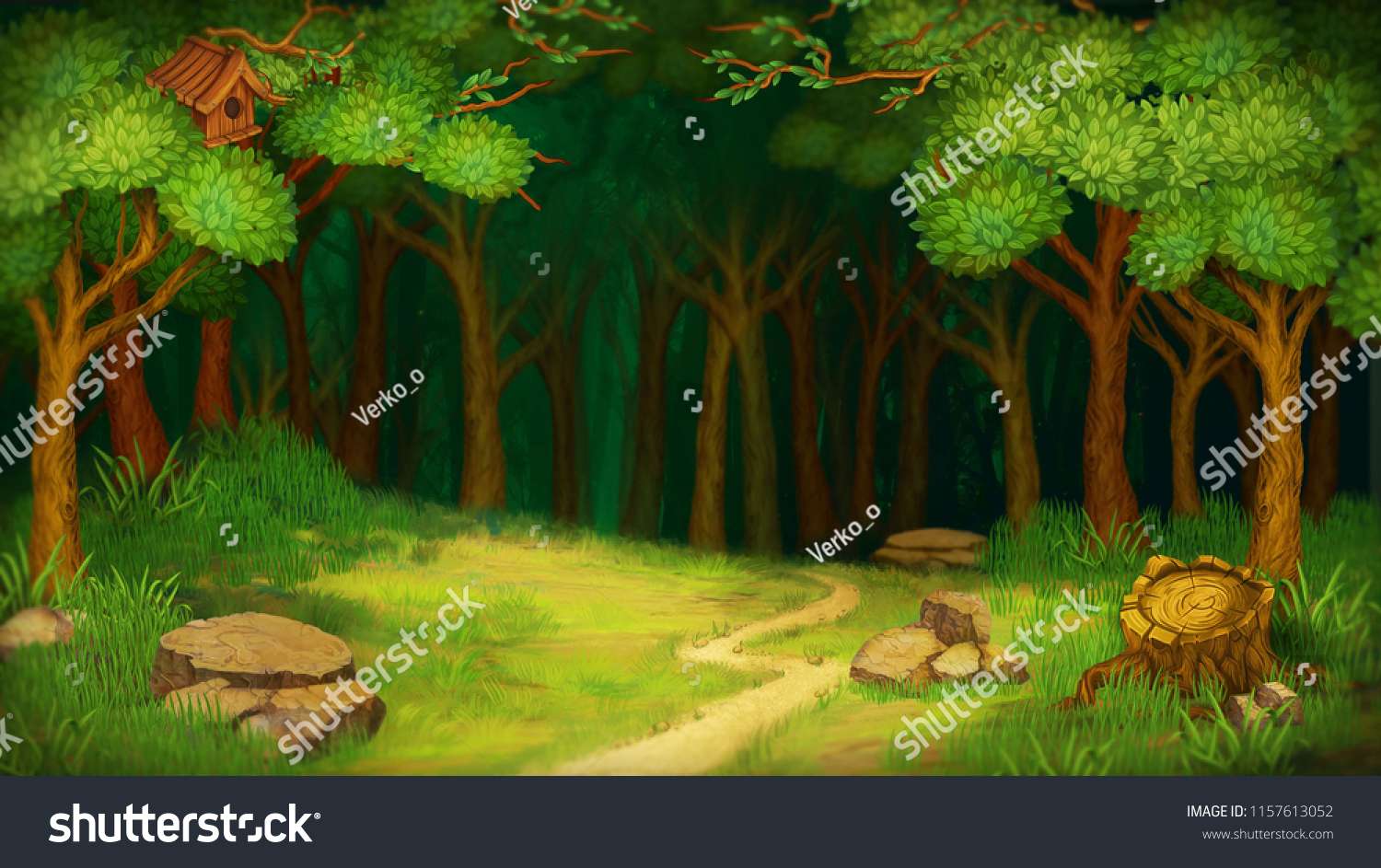 stromy v lese online puzzle