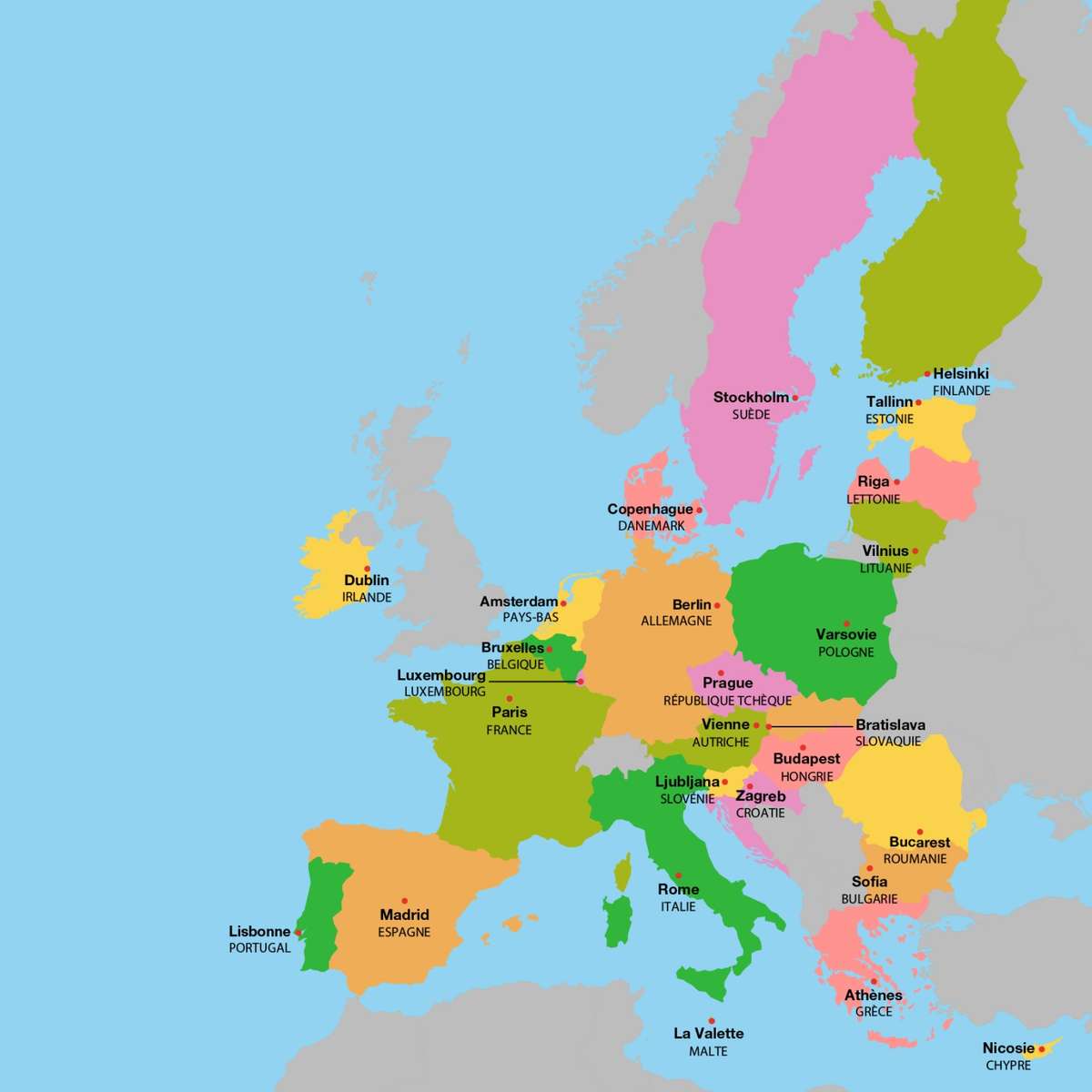harta Europei puzzle online din fotografie