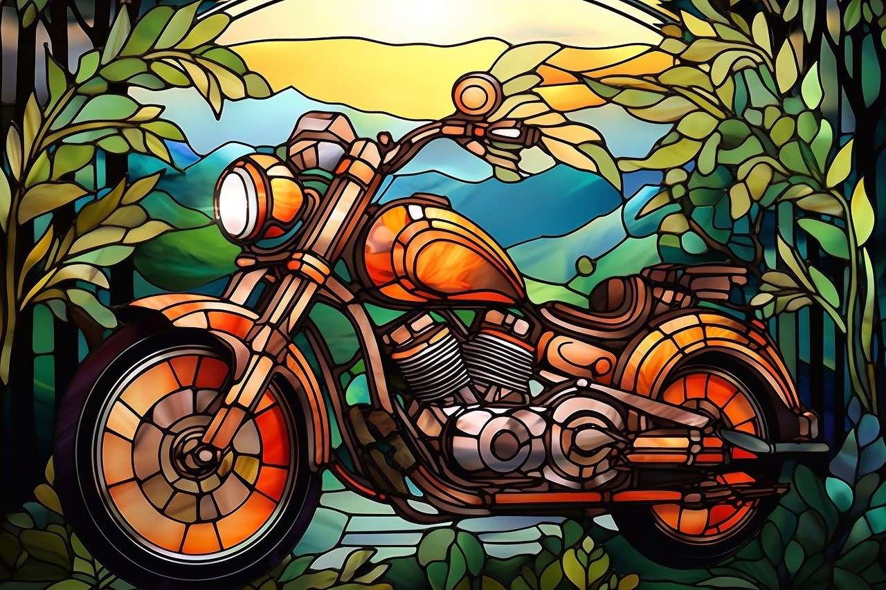 motorbicikli puzzle online fotóról