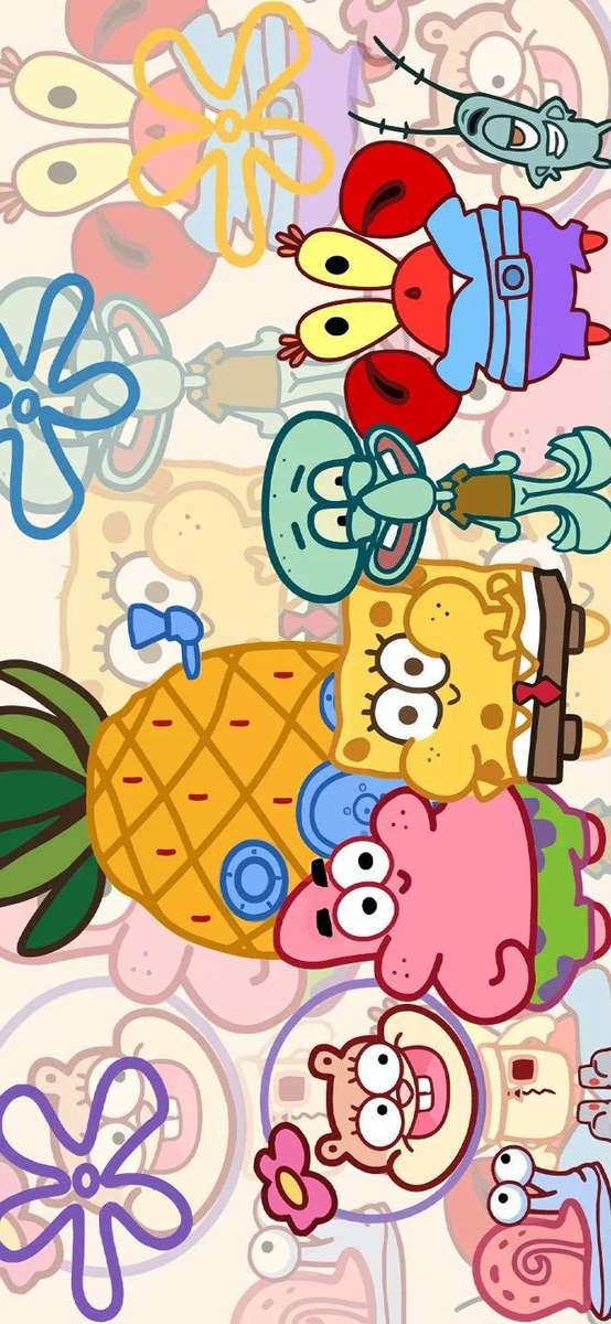 Puzzle SpongeBob rodina puzzle online z fotografie