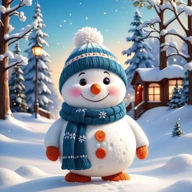 Omul de zăpadă/ The snowman puzzle online din fotografie