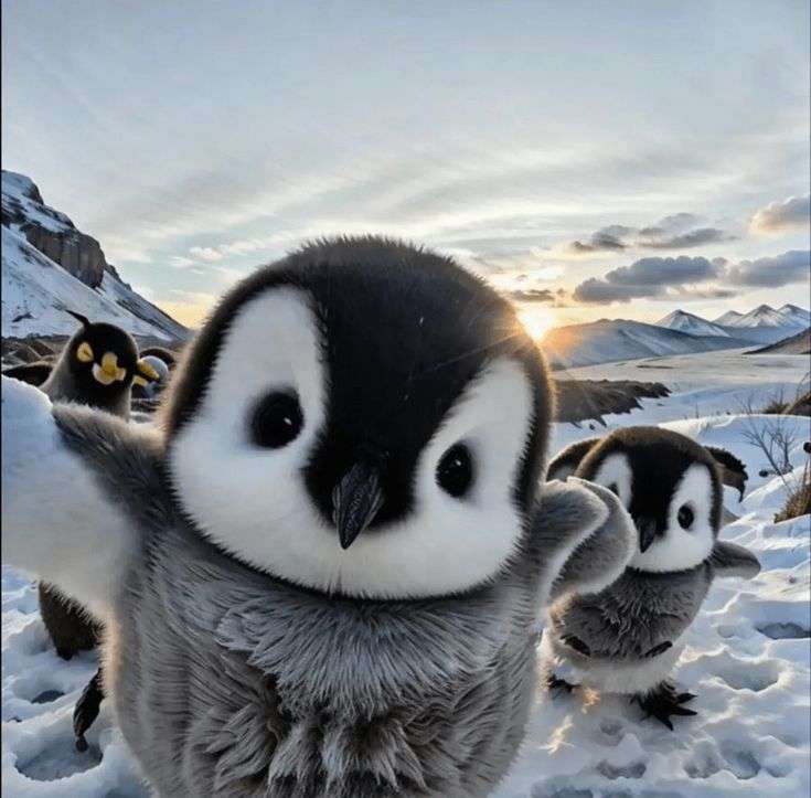пингвини онлайн пъзел от снимка