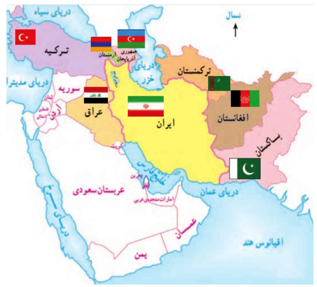 χάρτης του Ιράν παζλ online από φωτογραφία