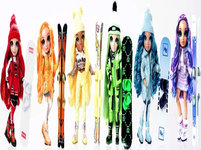 дъга високи кукли за зимна ваканция онлайн пъзел от снимка