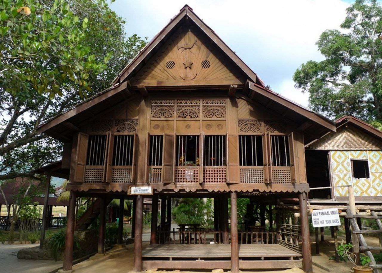 Rumah tradisional Melayu онлайн пазл