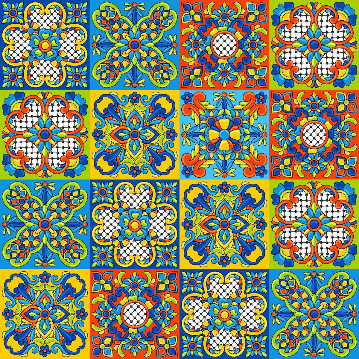 Azulejos talavera coloridos puzzle online