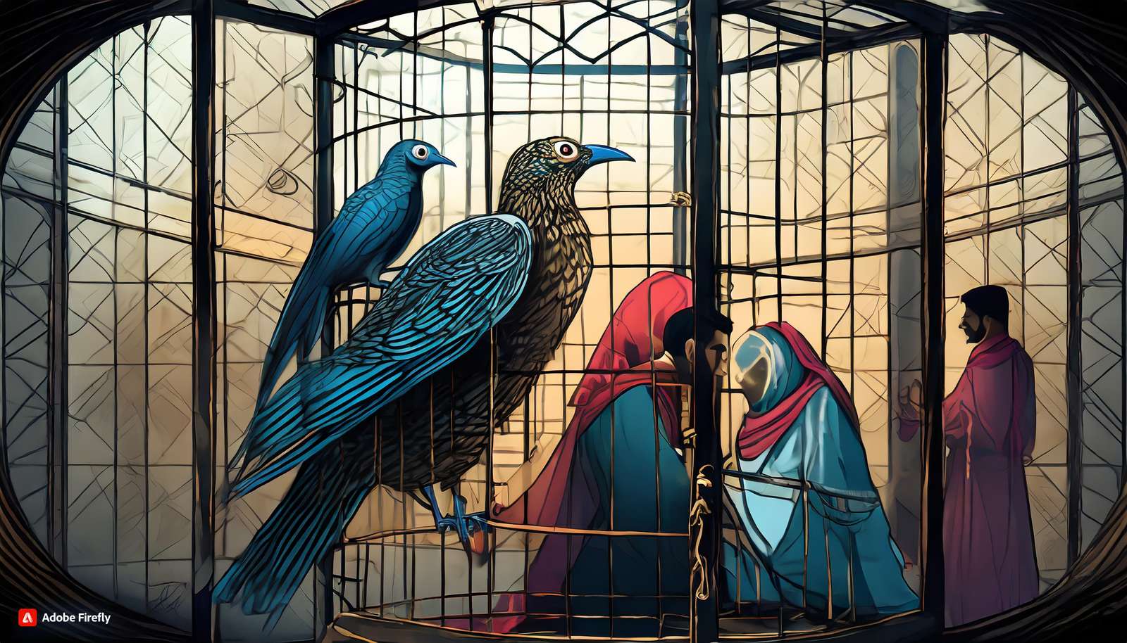 oiseaux dans la cage puzzle en ligne