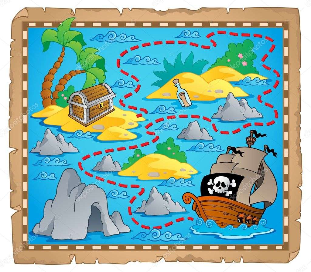 Mapa del tesoro puzzle online a partir de foto
