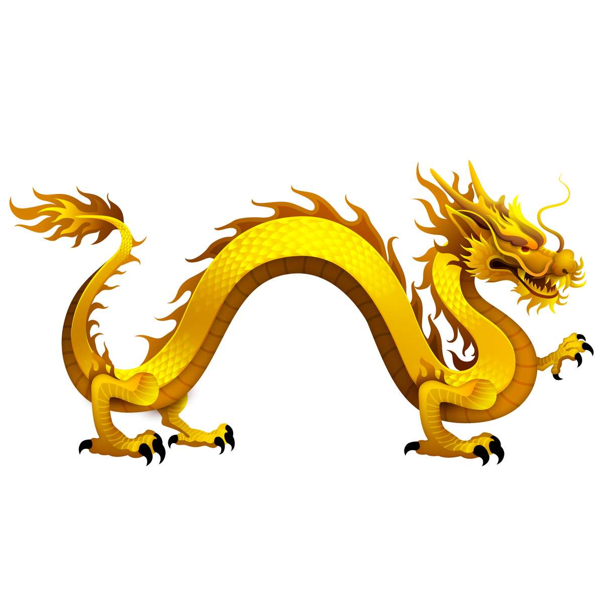 Dragón dorado puzzle online a partir de foto