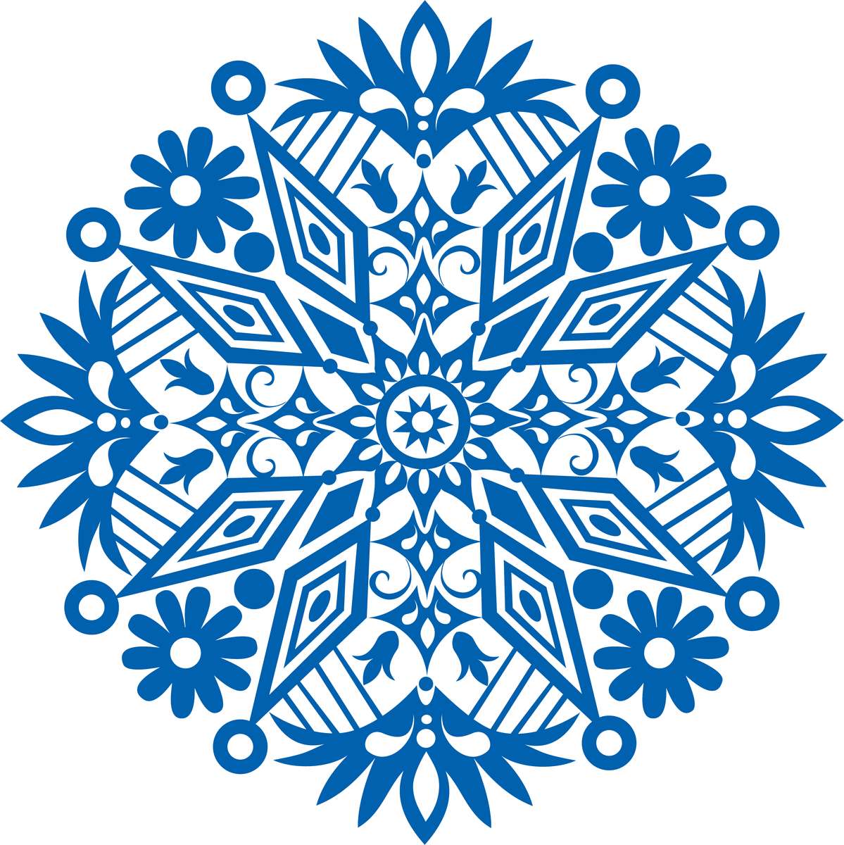 Snowflake puzzle online from photo