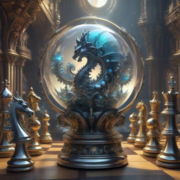 Драконов шах онлайн пъзел от снимка